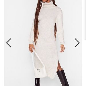 Roll neck fine knit maxi dress - never worn